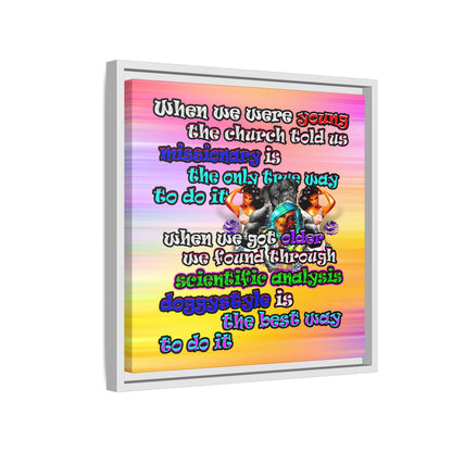 doggystyle - framed canvas art (color blur)