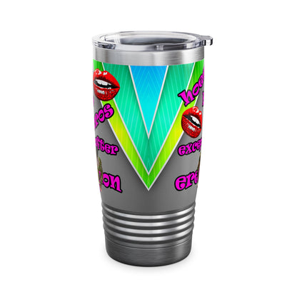 hoes b4 bros - Ringneck Tumbler, 20oz (rainbow split)
