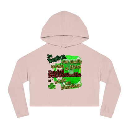 celtics logo - Women’s Cropped Hooded Sweatshirt