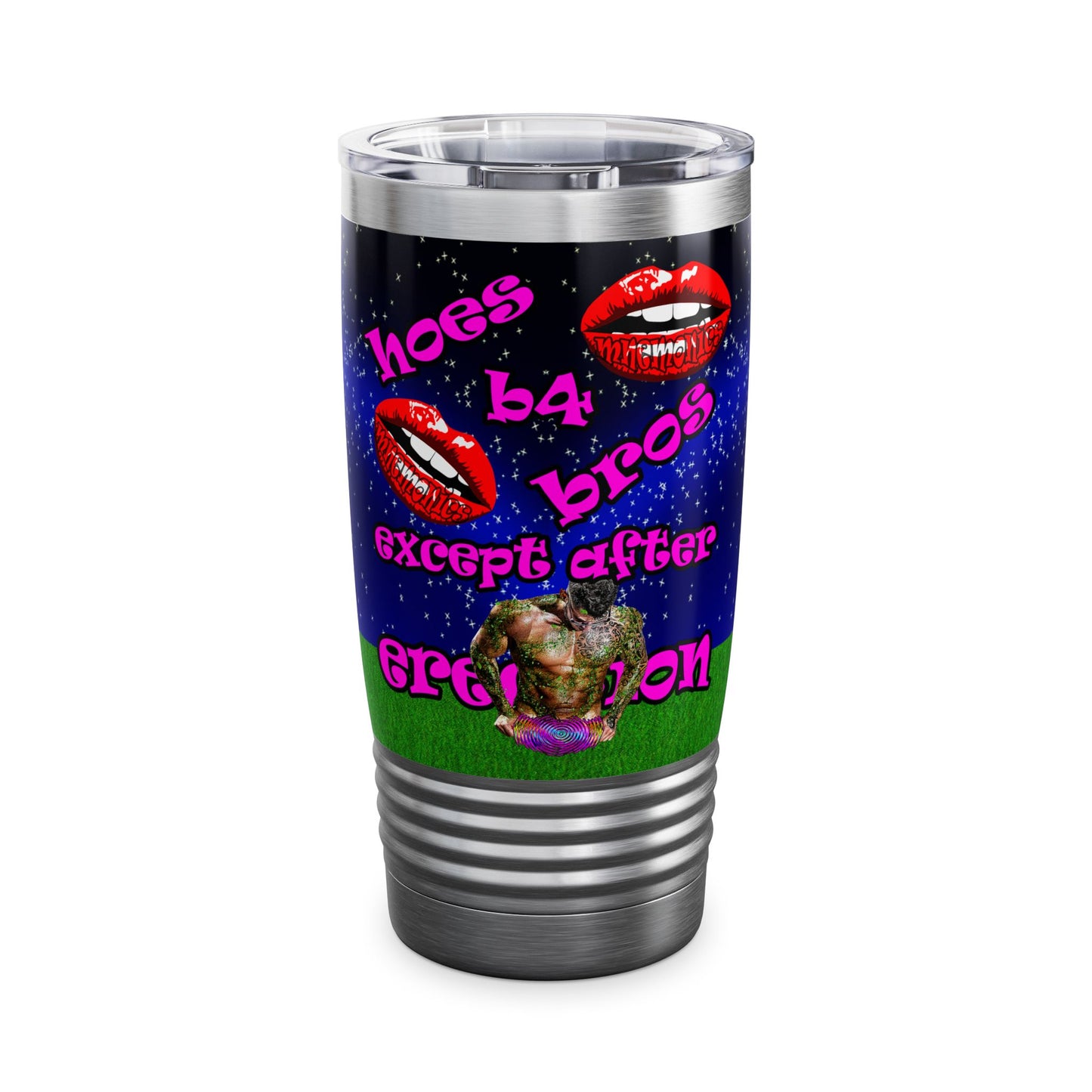 hoes b4 bros - Ringneck Tumbler, 20oz ('snoops' background)