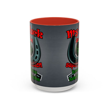 my luck - Accent Mug (grey-light grey)