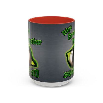 green monster - Accent Mug (grey-light grey)