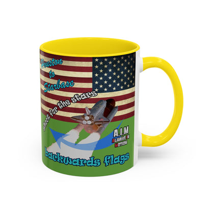 shoot for the stars - Accent Mug (green)