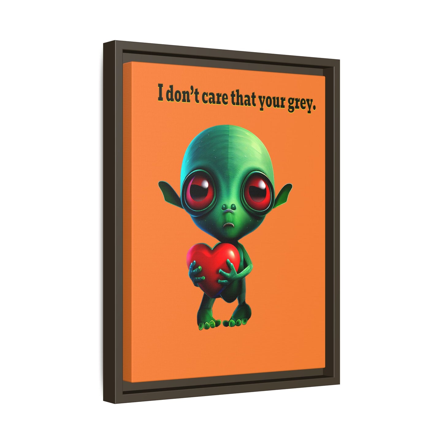 I don't care that your grey - framed canvas art (crusta)