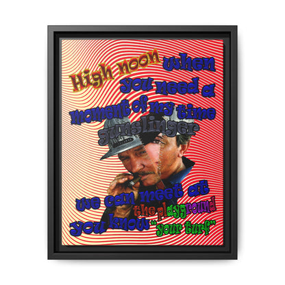 high noon - framed canvas art (yellow-orange wave)