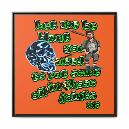og - framed canvas art (orange)