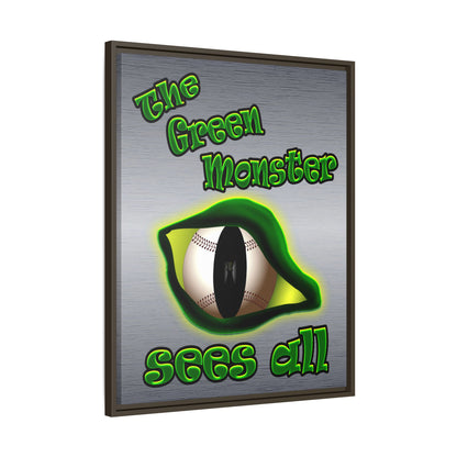 green monster - framed canvas art (brushed nickel)