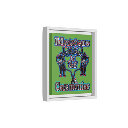 em cee squared - framed canvas art (green)