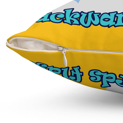 shoot for the stars - Spun Polyester Square Pillow - (yellow)