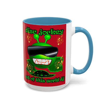 disc jockey - Accent Mug (dark red)