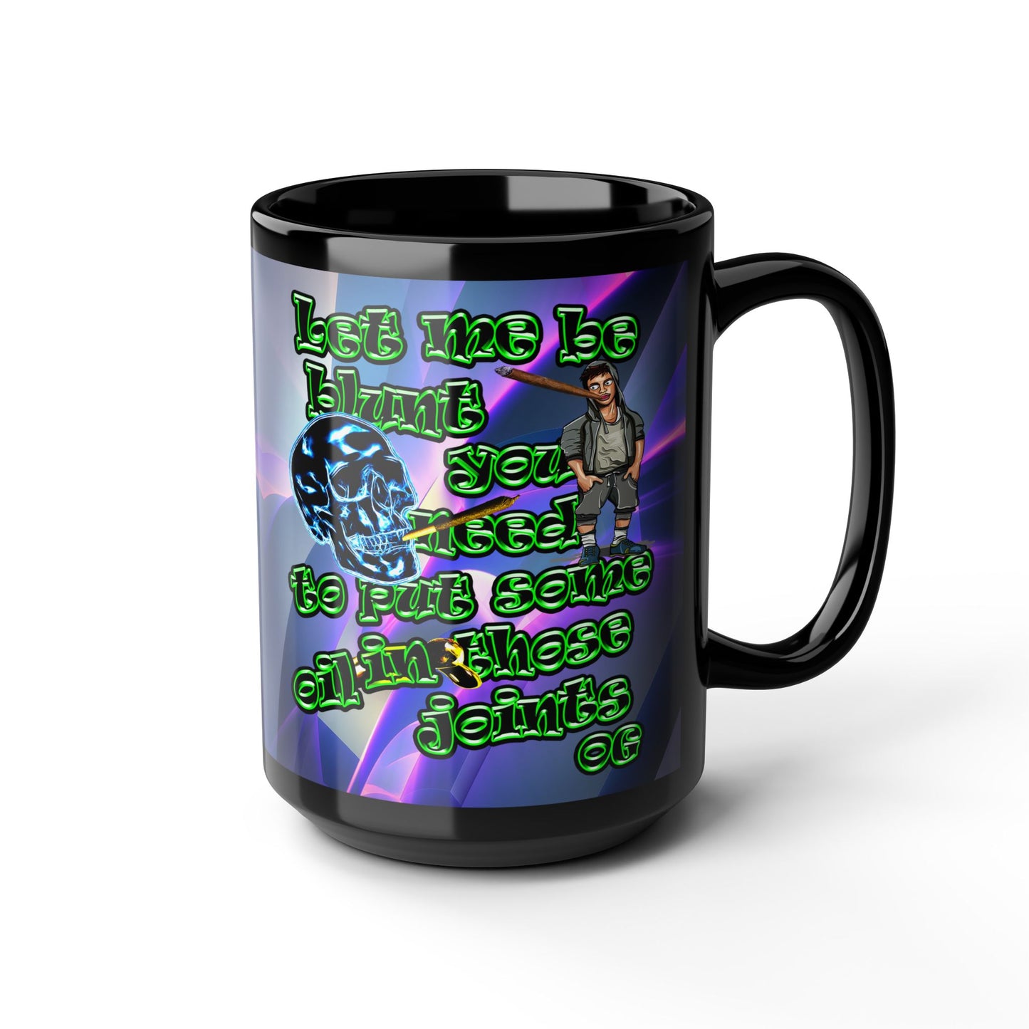 og - Black Mug (grey-pink wave)