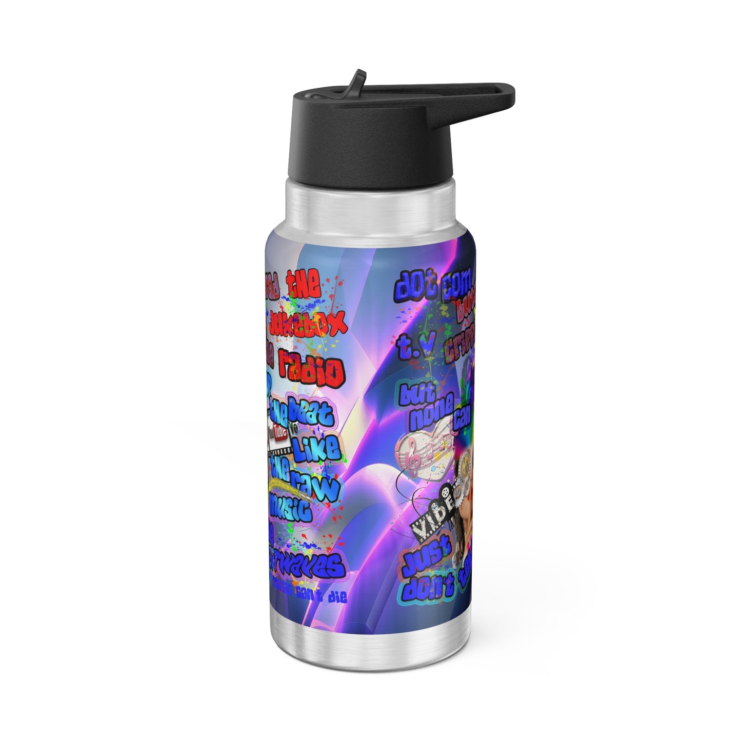 drop the beat - Gator Tumbler, 32oz  (grey-pink wave)