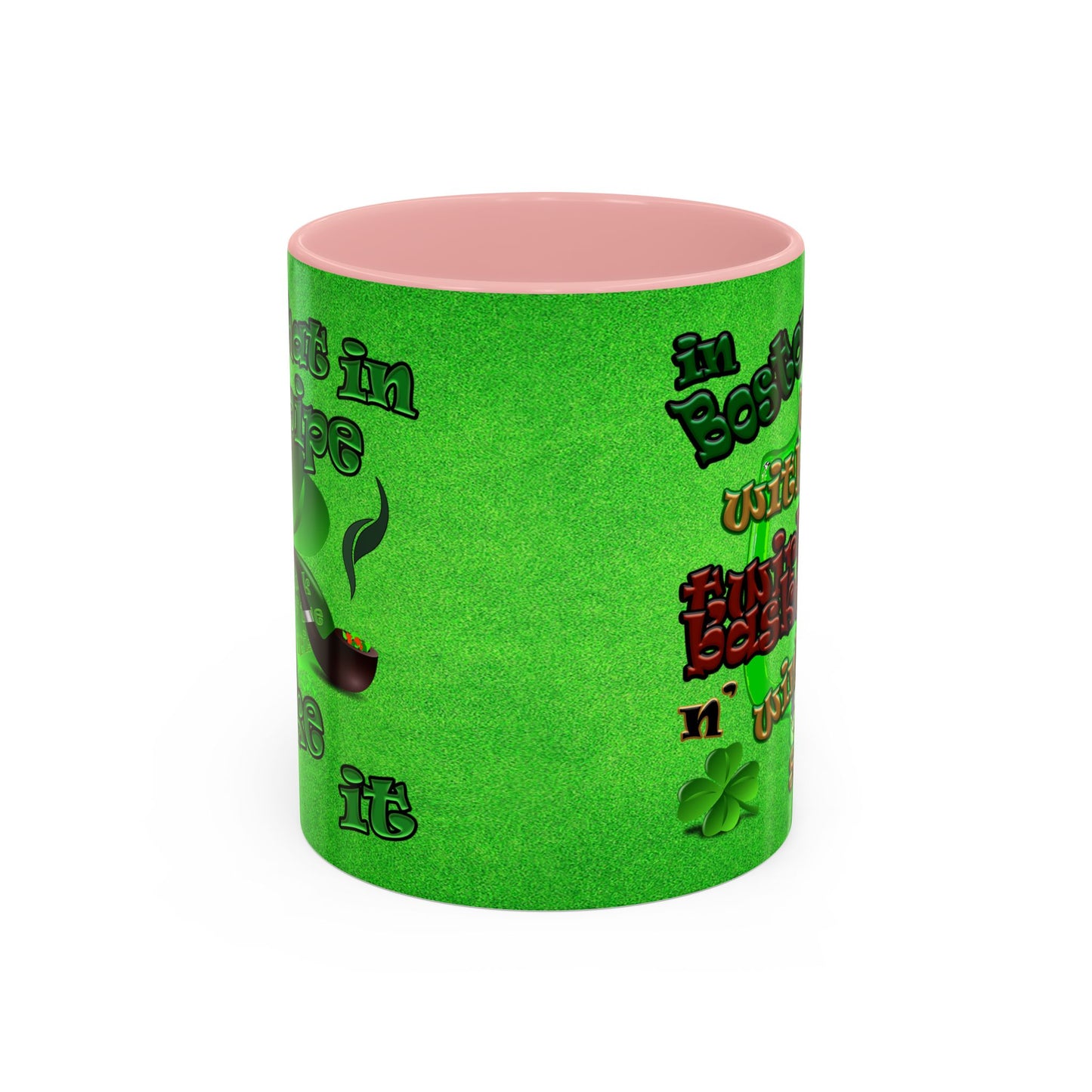 celtics logo - Accent Mug (green turf)