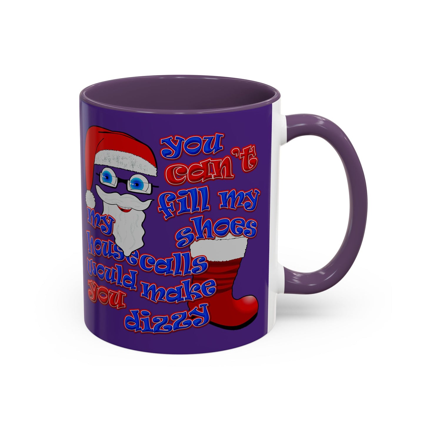 santa's shoes - Accent Mug (purple)