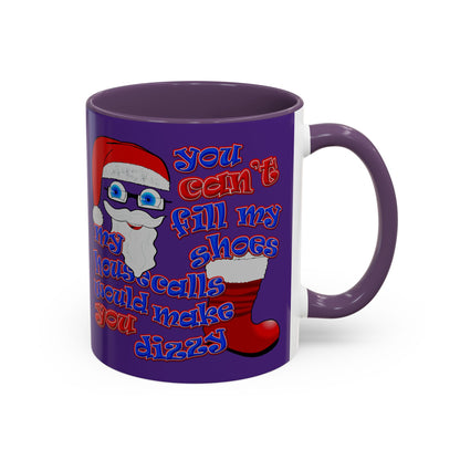 santa's shoes - Accent Mug (purple)
