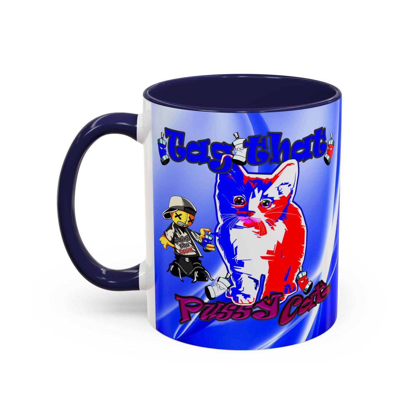 tag that - Accent Mug (blue-white wave)