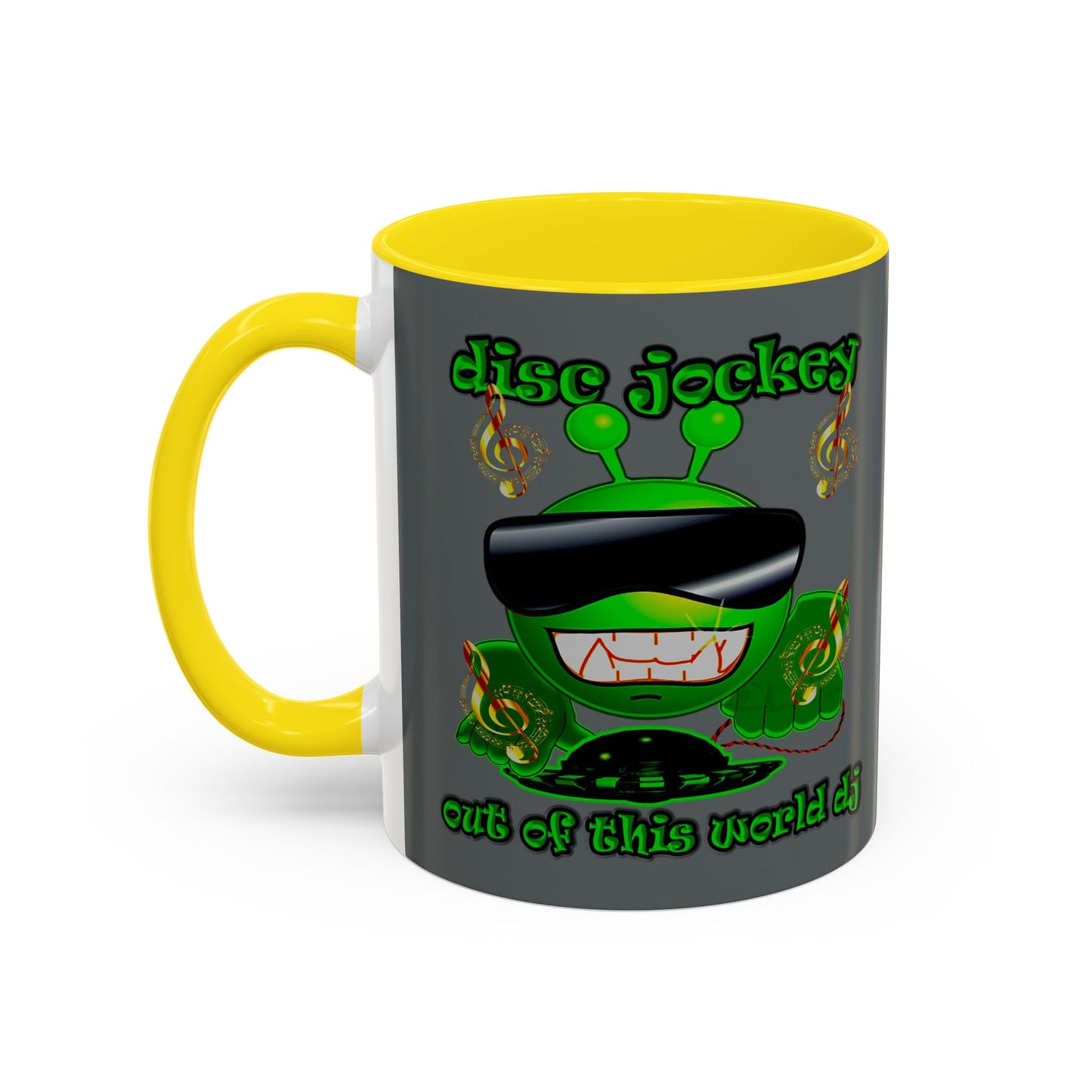 disc jockey - Accent Mug (dark grey)