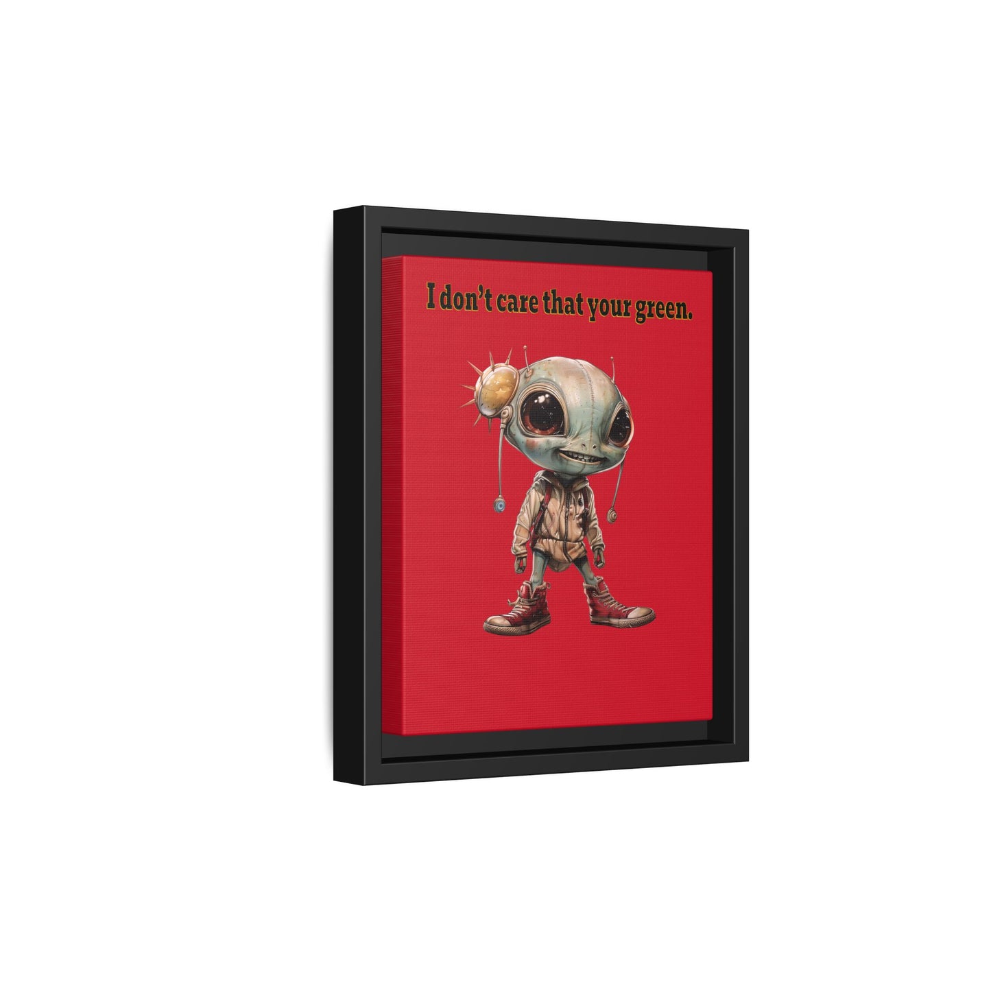 I don't care that your green - framed canvas art (dark red)