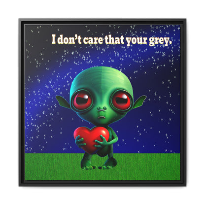 I don't care that your grey - framed canvas art ('snoops' background)