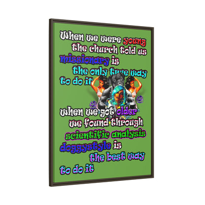 doggystyle - framed canvas art (green)