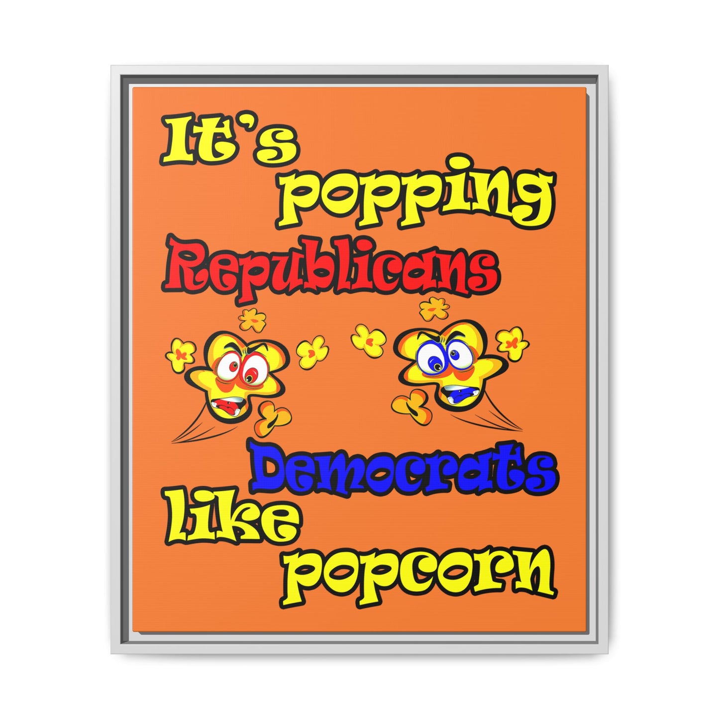 popping like popcorn - framed canvas art (crusta)