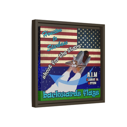 shoot for the stars - framed canvas art ('snoops' background)