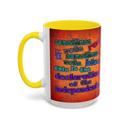 declaration of the independents - Accent Mug (burnt orange)