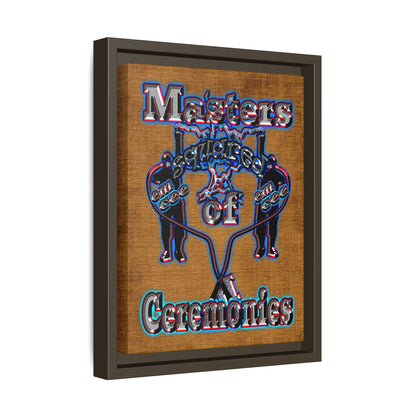 em cee squared - framed canvas art (brown papyrus)