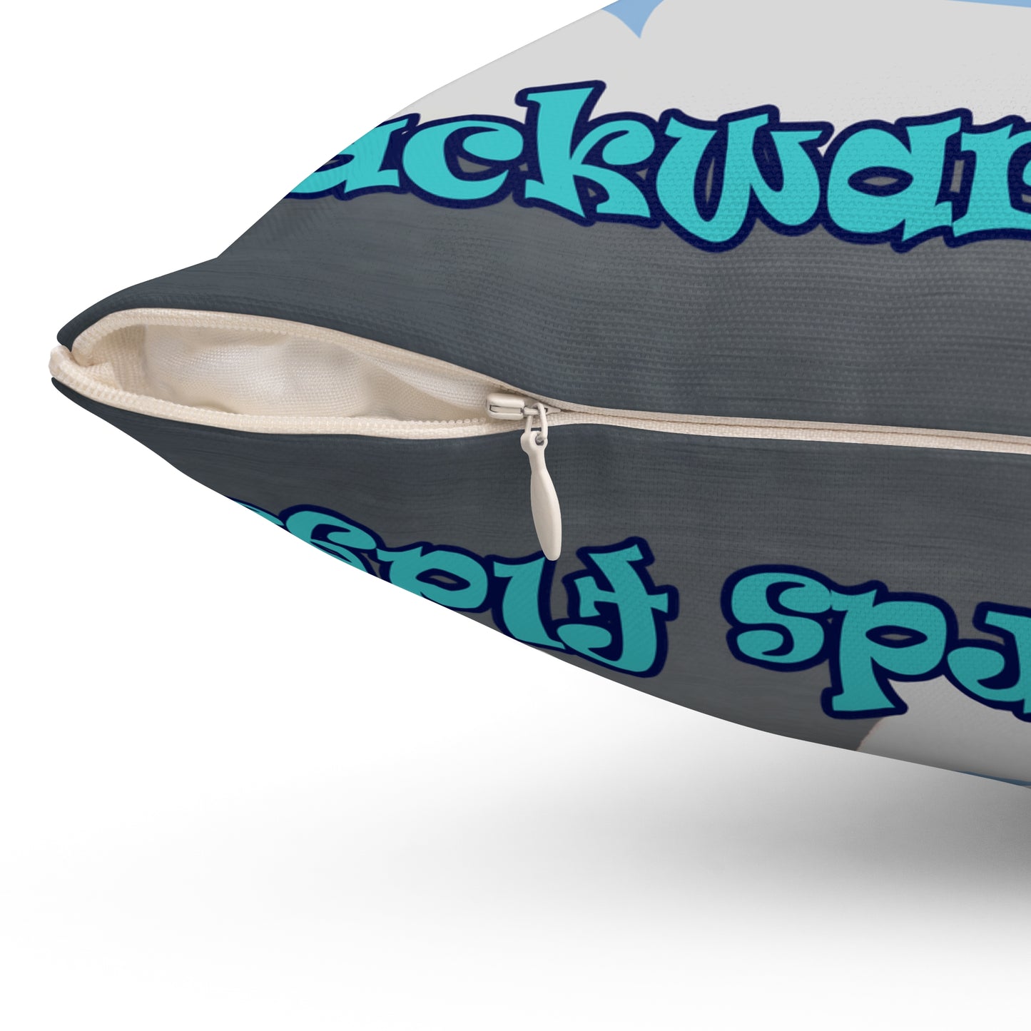 shoot for the stars - Spun Polyester Square Pillow - (grey-light grey)