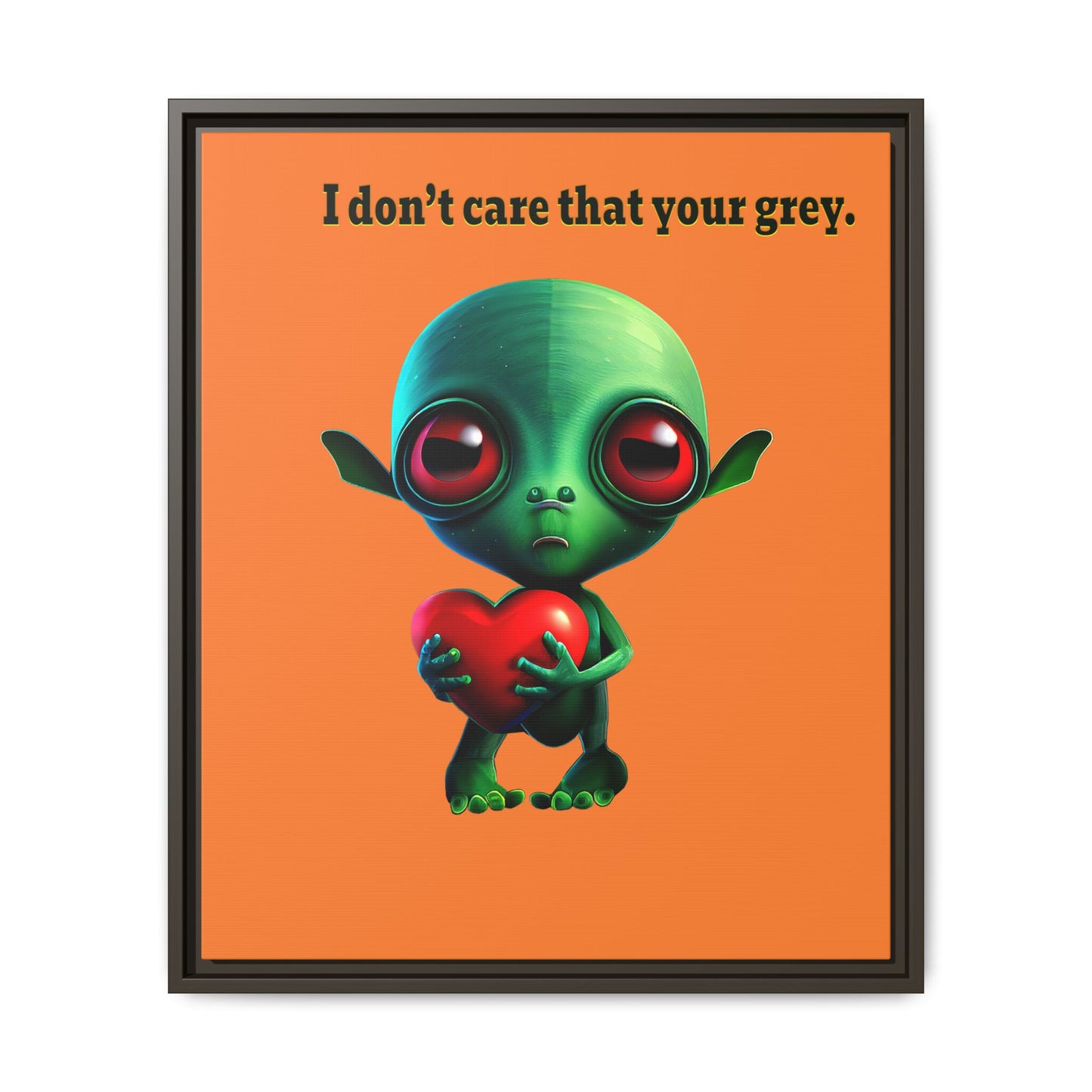 I don't care that your grey - framed canvas art (crusta)