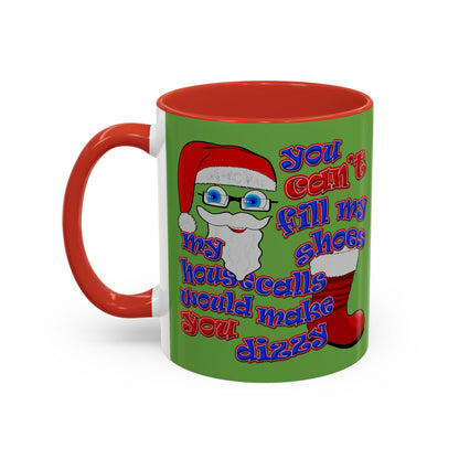 santa's shoes - Accent Mug (green)