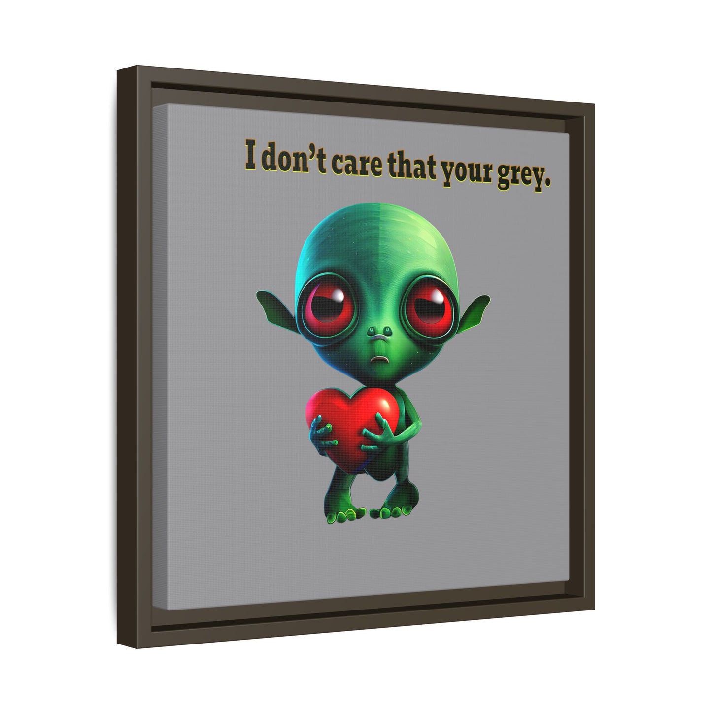 I don't care that your grey - framed canvas art (grey)