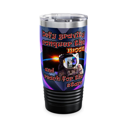 defy conquer reach - Ringneck Tumbler, 20oz (grey-pink wave)