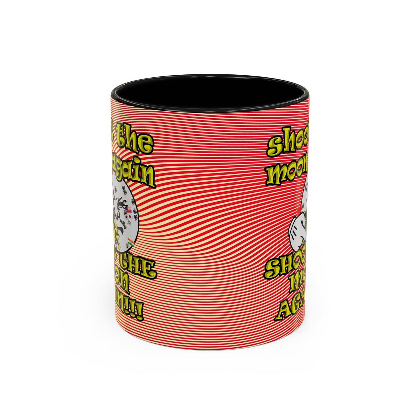 shoot the moon again - Accent Mug (yellow-orange wave)