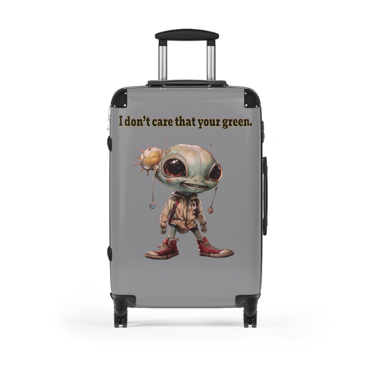 I don't care that your green - Suitcase (grey)