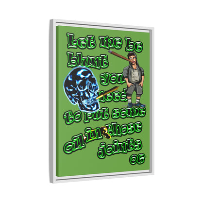 og - framed canvas art (green)
