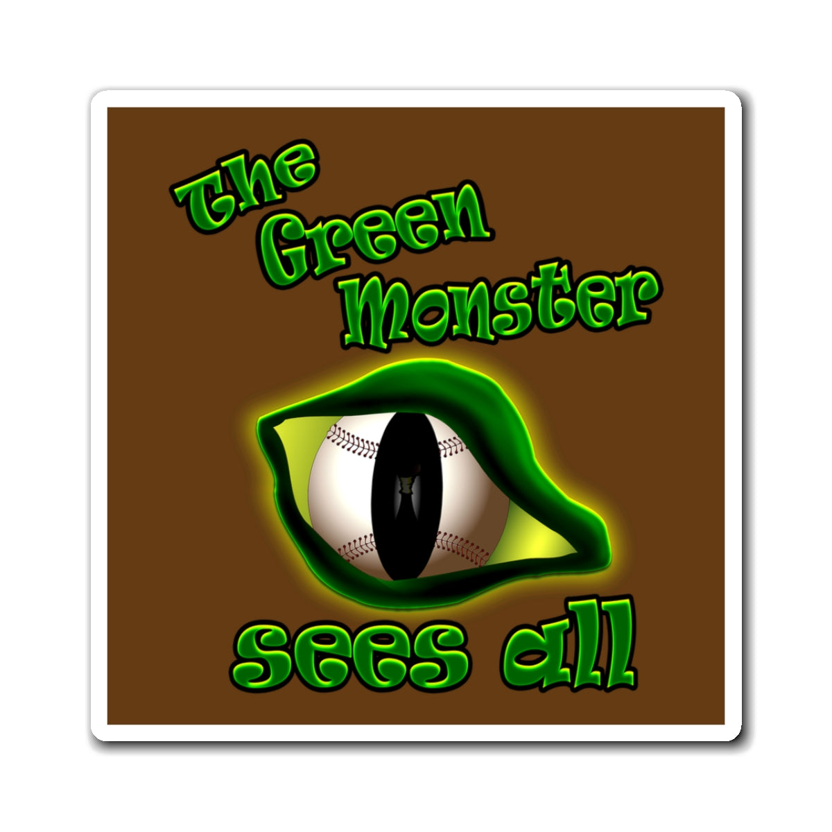 green monster - Magnets - (brown)