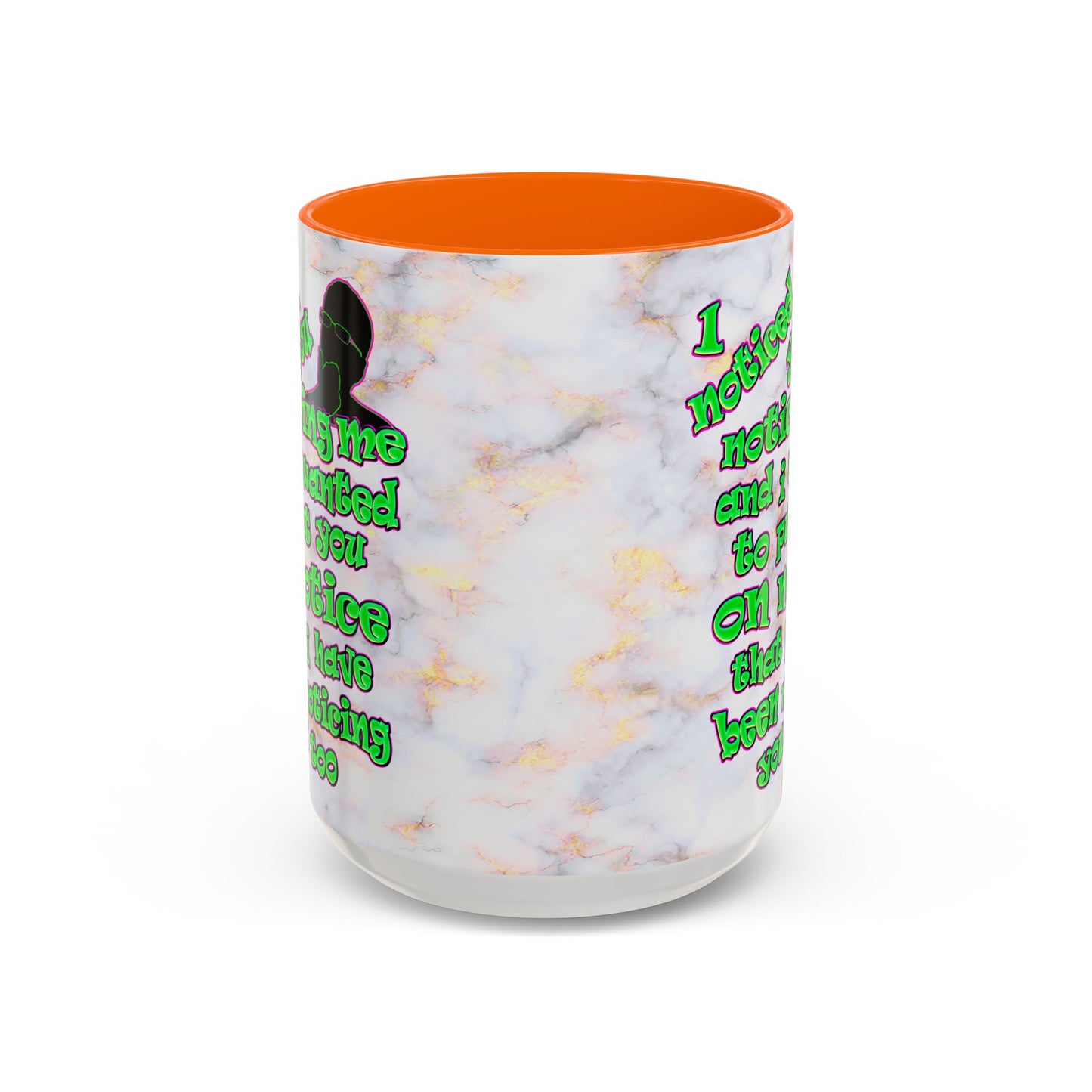 noticed you noticing - Accent Mug (white marble)