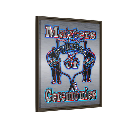 em cee squared - framed canvas art (brushed nickel)