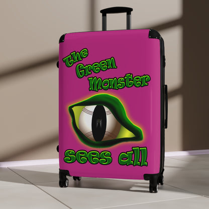 green monster - Suitcase (pink)