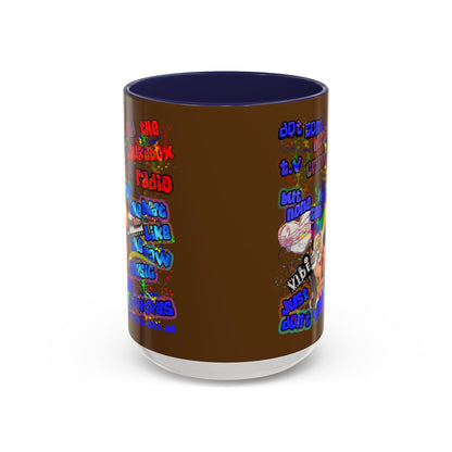 drop the beat - Accent Mug (brown)