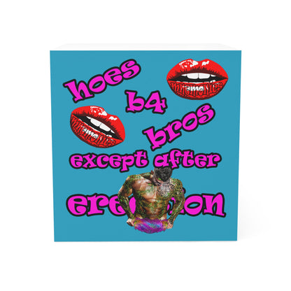 hoes b4 bros - note cube (turquoise)