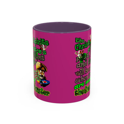 christmas spirits of boston - Accent Mug (pink)