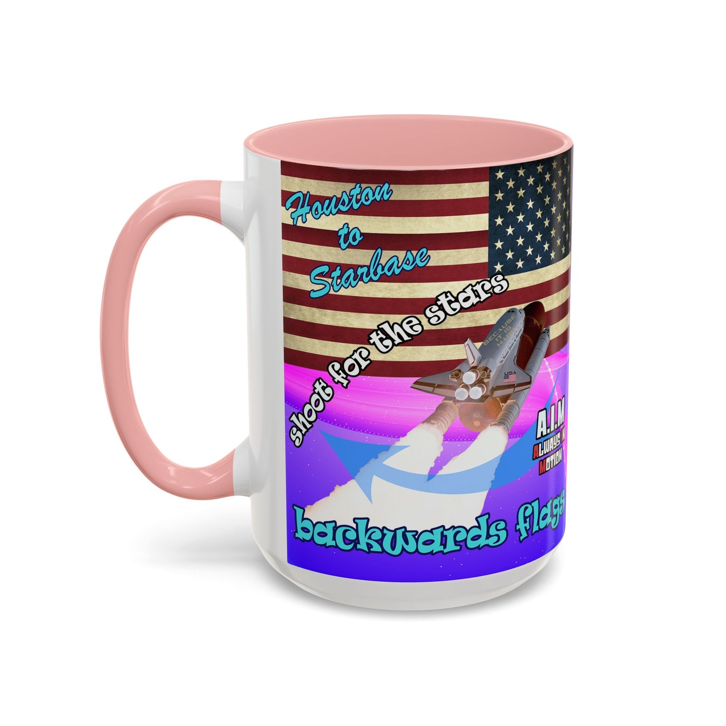 shoot for the stars - Accent Mug (purple-pink wave)