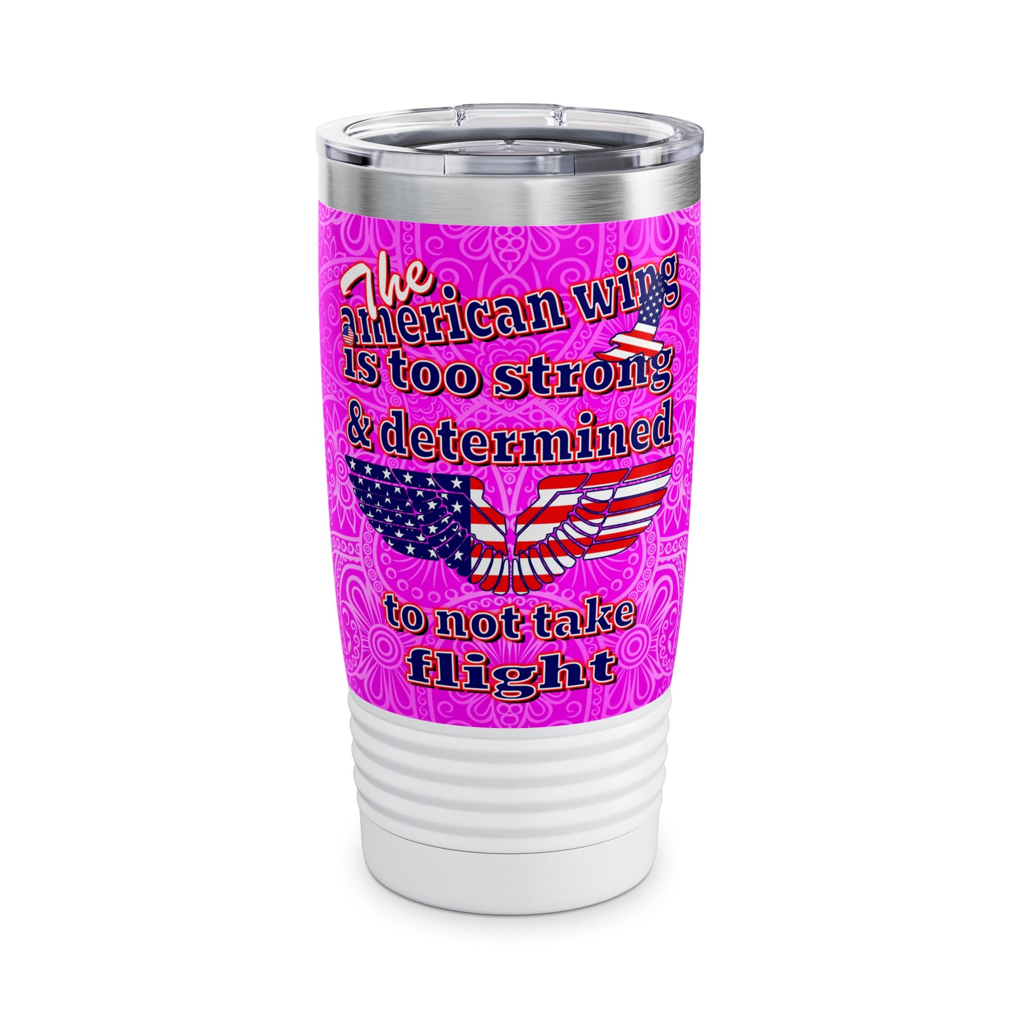 american wing - Ringneck Tumbler, 20oz (pink swirl)