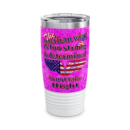 american wing - Ringneck Tumbler, 20oz (pink swirl)