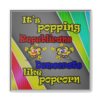 popping like popcorn - framed canvas art (rainbow split)