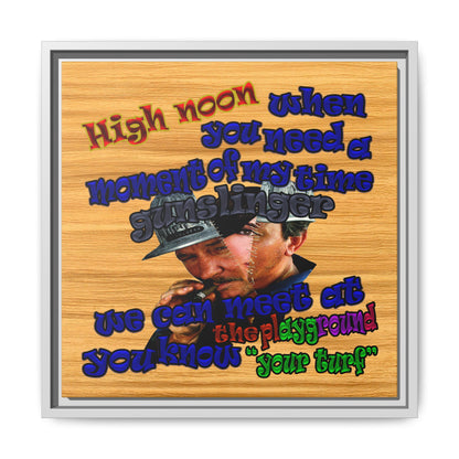 high noon - framed canvas art (butterscotch wood finish)