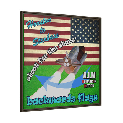 shoot for the stars - framed canvas art (green turf)