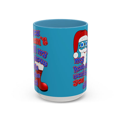 santa's shoes - Accent Mug (turquoise)